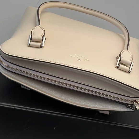 KATE SPADE MARIELLA GREEN ST LEATHER CRÈME BAG - Picture 5 of 14